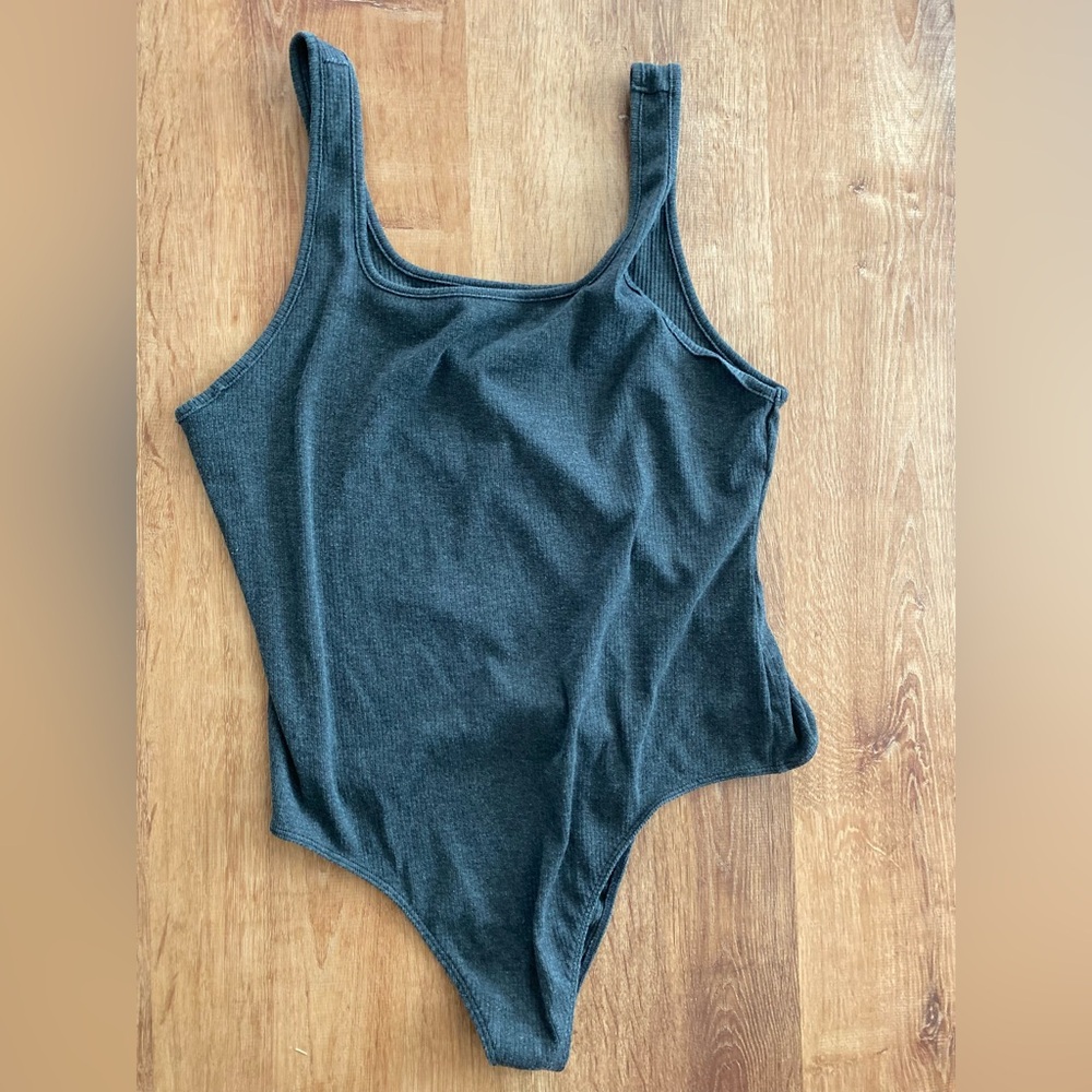 Charcoal Gray Bodysuit